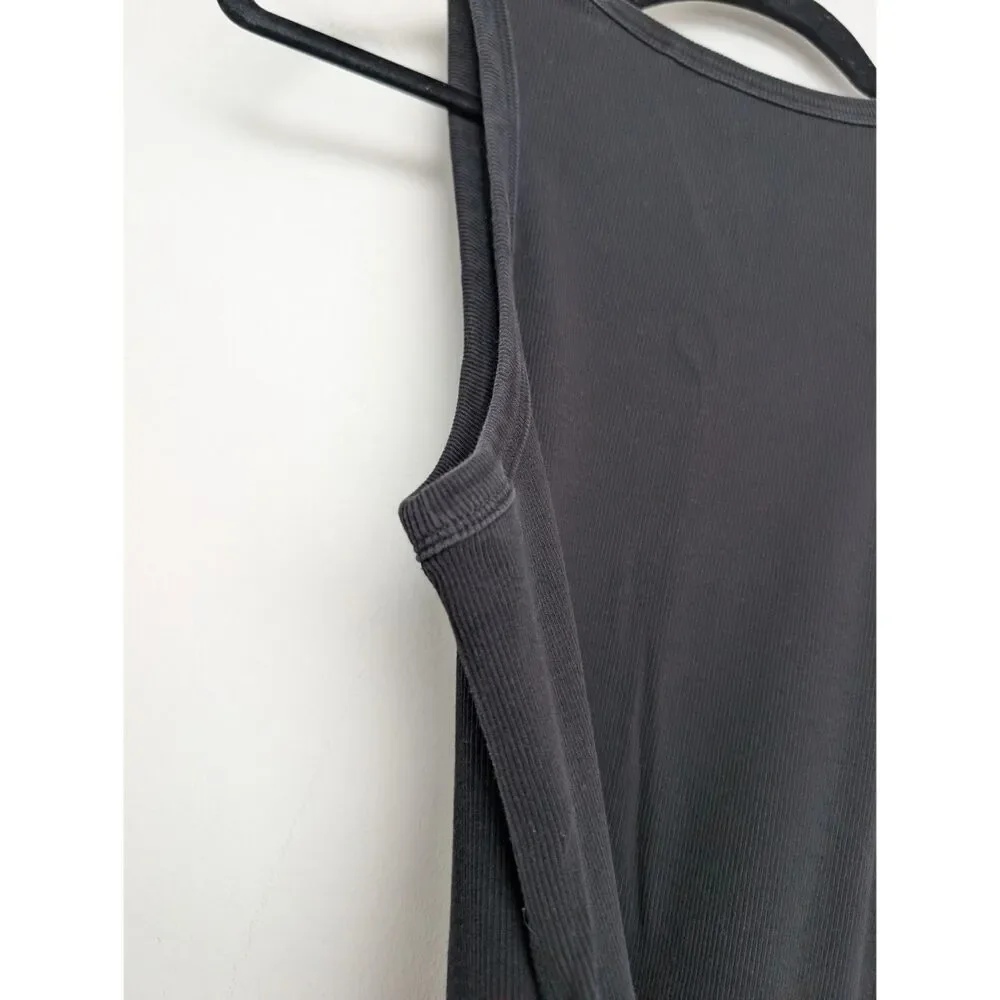 COS Rib Knit Sleeveless Black Bodycon Midi Maxi Dress Sz M Capsule Wardorbe